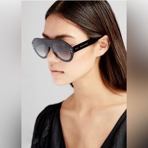 Isabel Marant Darly Black Aviator Sunglasses